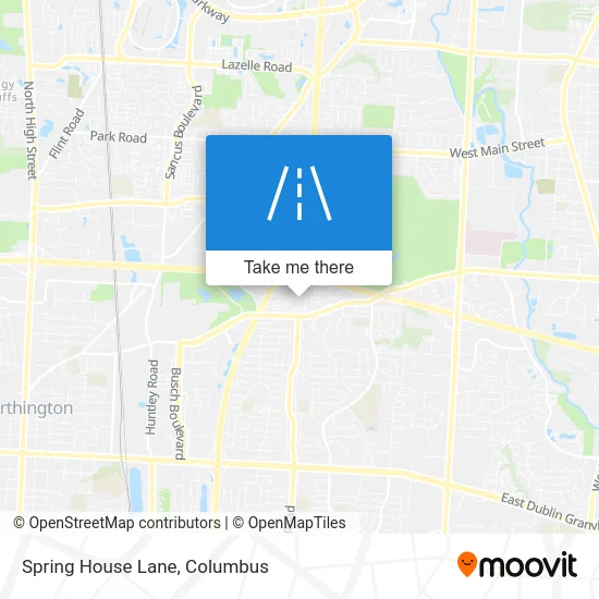 Spring House Lane map