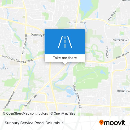 Sunbury Service Road map