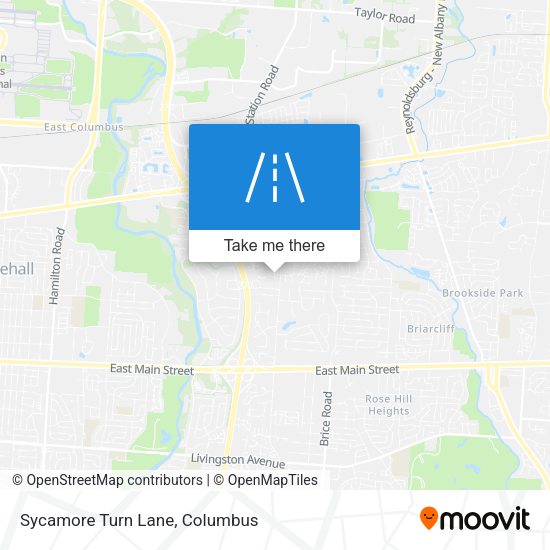 Sycamore Turn Lane map