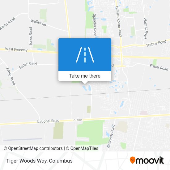 Tiger Woods Way map