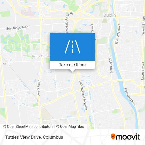 Tuttles View Drive map