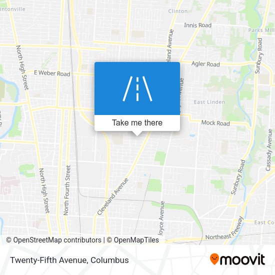 Twenty-Fifth Avenue map