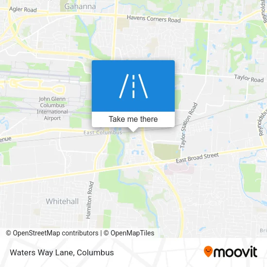 Waters Way Lane map