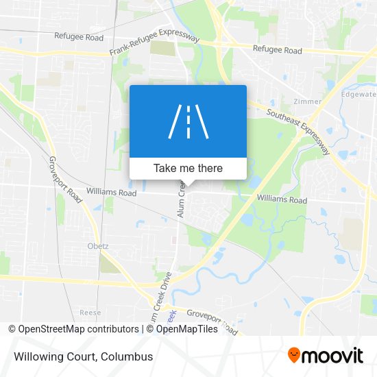 Mapa de Willowing Court