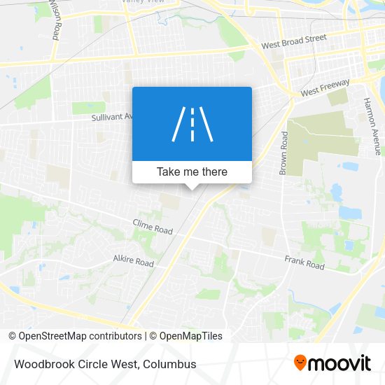 Woodbrook Circle West map