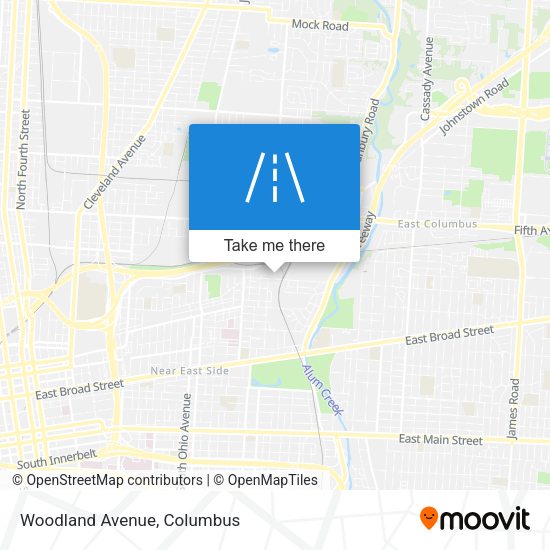 Woodland Avenue map