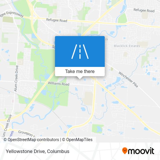 Mapa de Yellowstone Drive