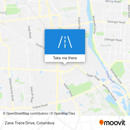 Zane Trace Drive map