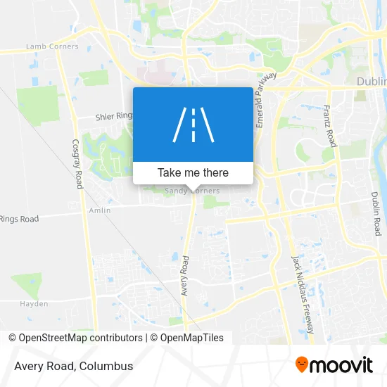 Mapa de Avery Road