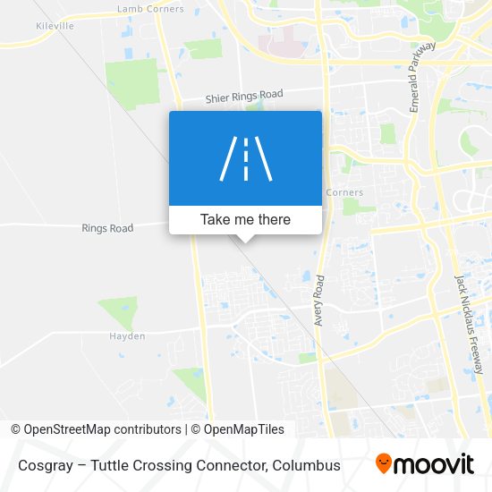 Mapa de Cosgray – Tuttle Crossing Connector