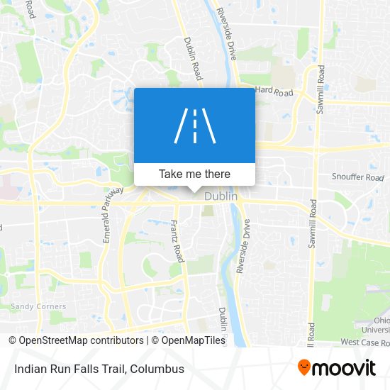 Indian Run Falls Trail map