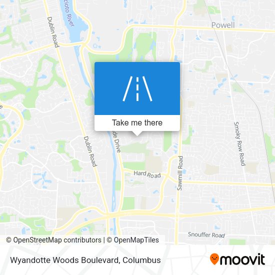 Wyandotte Woods Boulevard map