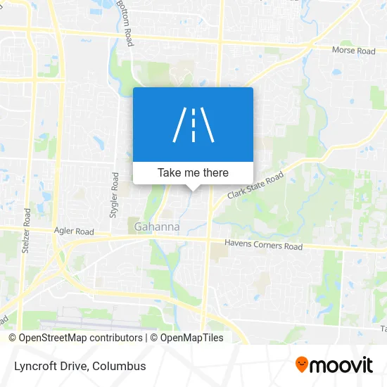 Lyncroft Drive map