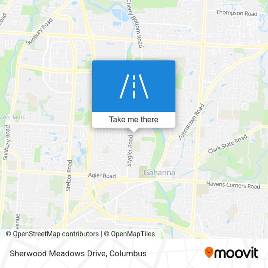 Sherwood Meadows Drive map
