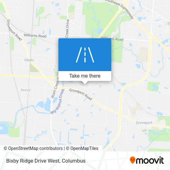 Bixby Ridge Drive West map