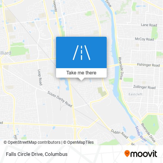 Falls Circle Drive map