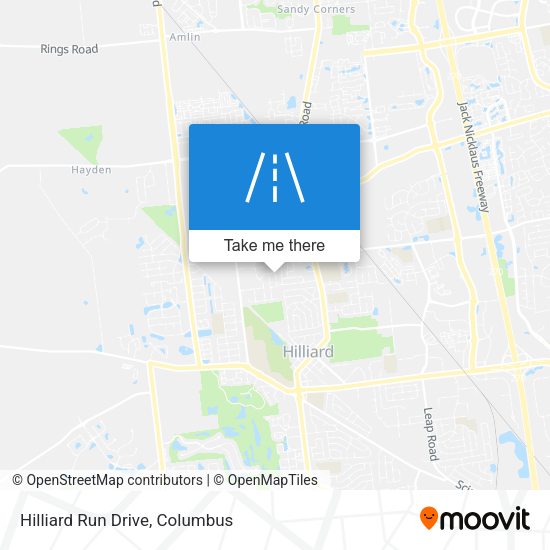 Hilliard Run Drive map
