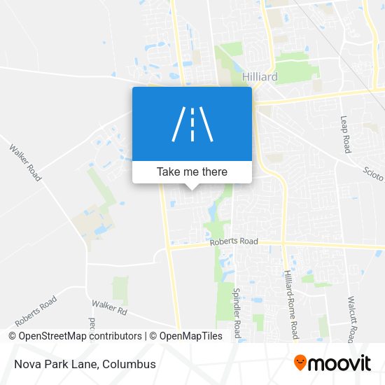 Nova Park Lane map