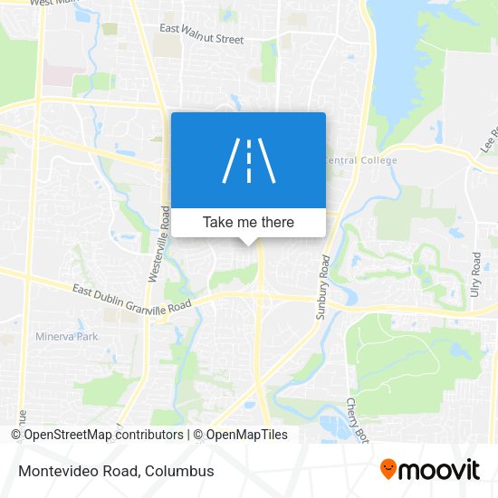 Mapa de Montevideo Road