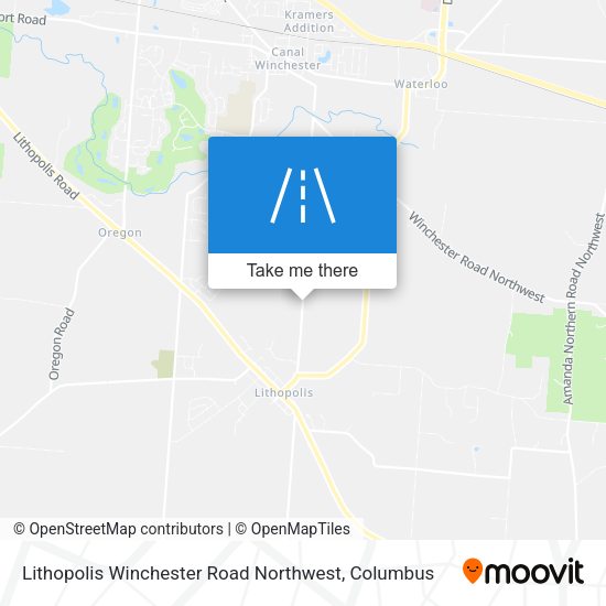 Mapa de Lithopolis Winchester Road Northwest