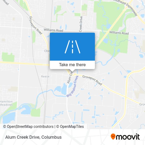 Mapa de Alum Creek Drive