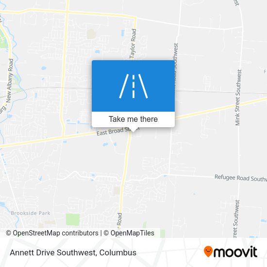 Annett Drive Southwest map