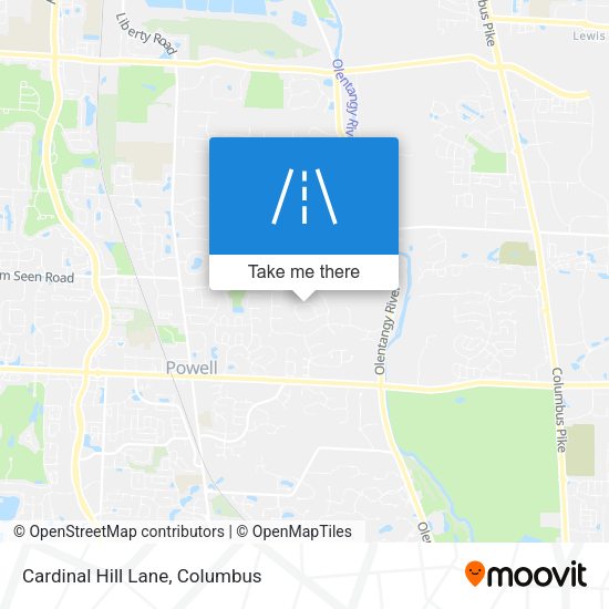Cardinal Hill Lane map