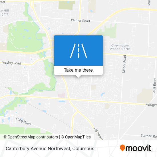 Canterbury Avenue Northwest map