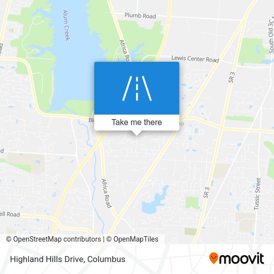 Highland Hills Drive map