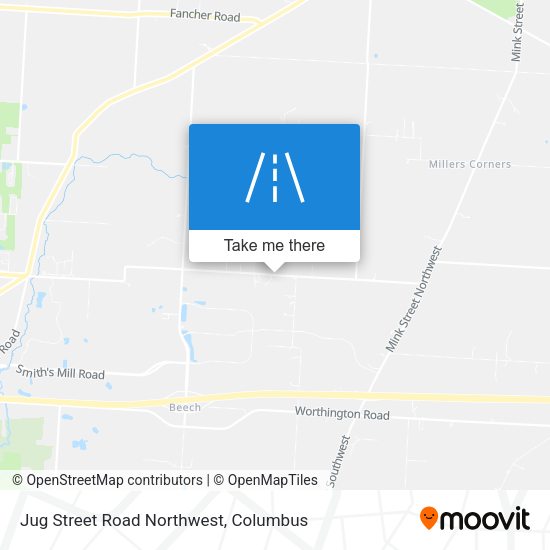 Jug Street Road Northwest map