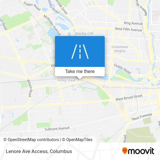 Lenore Ave Access map