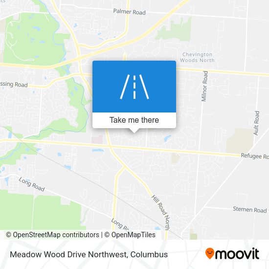 Meadow Wood Drive Northwest map