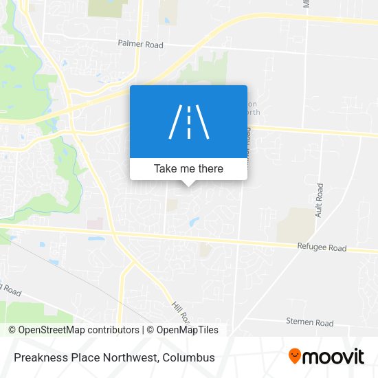 Preakness Place Northwest map