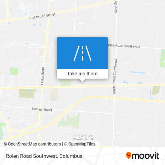 Rolen Road Southwest map