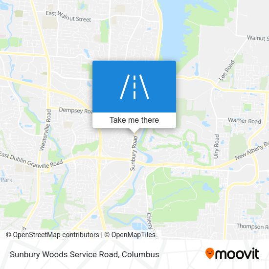 Sunbury Woods Service Road map