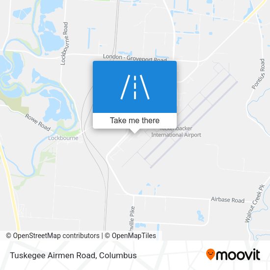 Mapa de Tuskegee Airmen Road