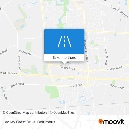Valley Crest Drive map