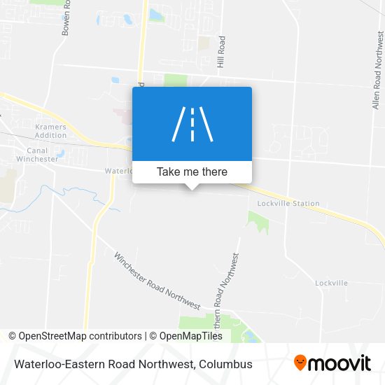 Waterloo-Eastern Road Northwest map