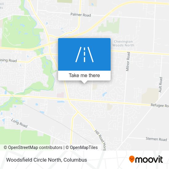 Woodsfield Circle North map