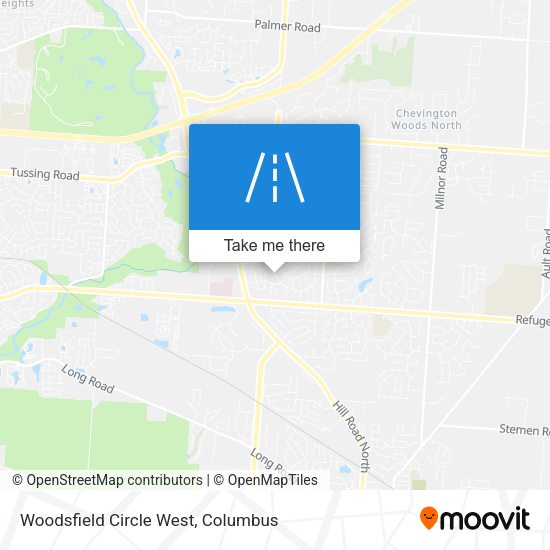 Woodsfield Circle West map