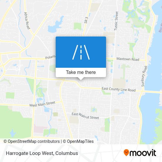 Harrogate Loop West map
