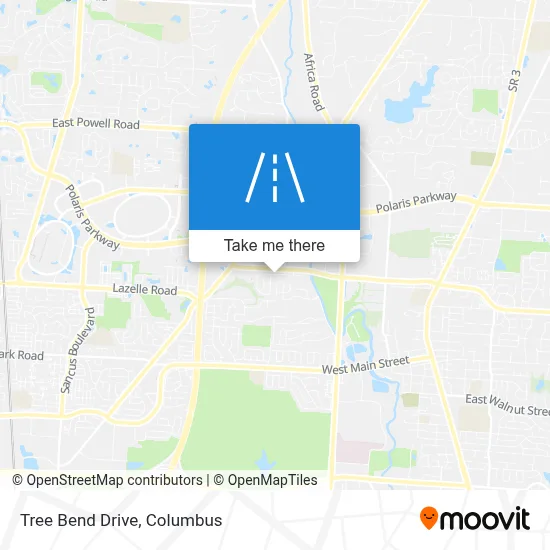 Tree Bend Drive map