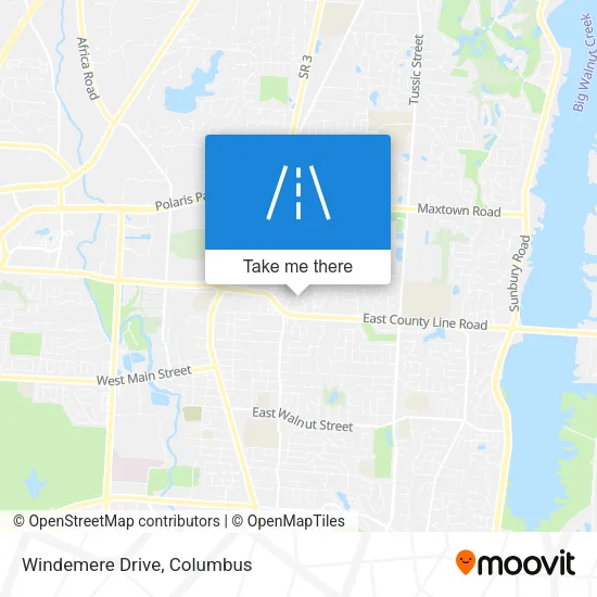 Windemere Drive map