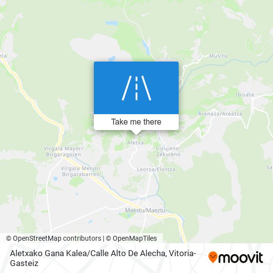mapa Aletxako Gana Kalea / Calle Alto De Alecha