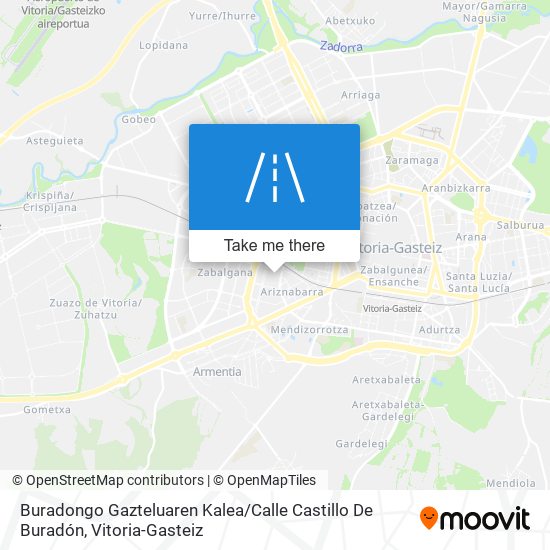 mapa Buradongo Gazteluaren Kalea / Calle Castillo De Buradón