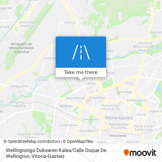 mapa Wellingtongo Dukearen Kalea / Calle Duque De Wellington