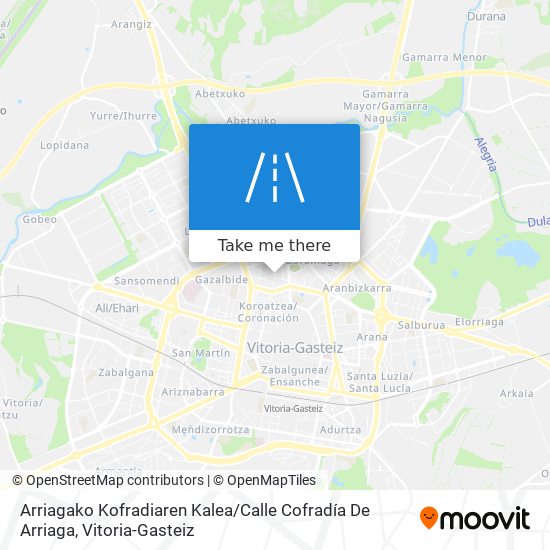 mapa Arriagako Kofradiaren Kalea / Calle Cofradía De Arriaga