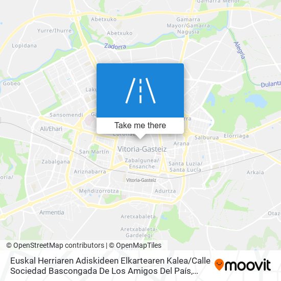Euskal Herriaren Adiskideen Elkartearen Kalea / Calle Sociedad Bascongada De Los Amigos Del País map