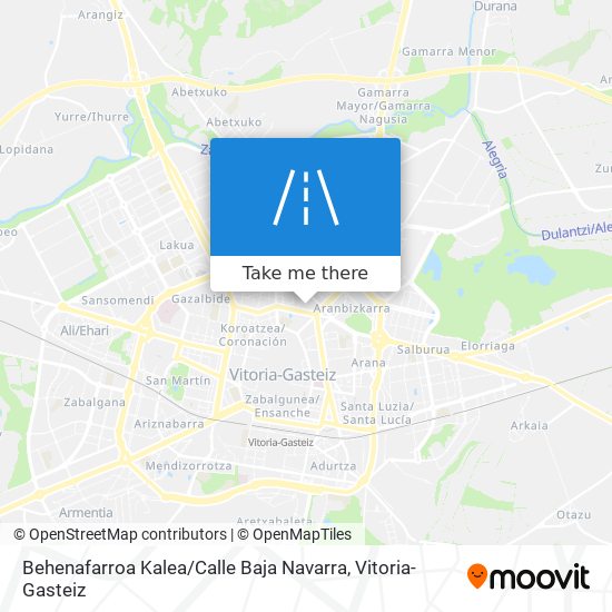 mapa Behenafarroa Kalea / Calle Baja Navarra