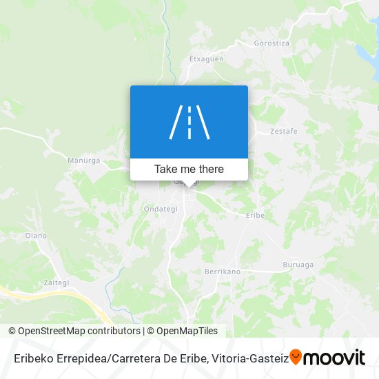 Eribeko Errepidea / Carretera De Eribe map